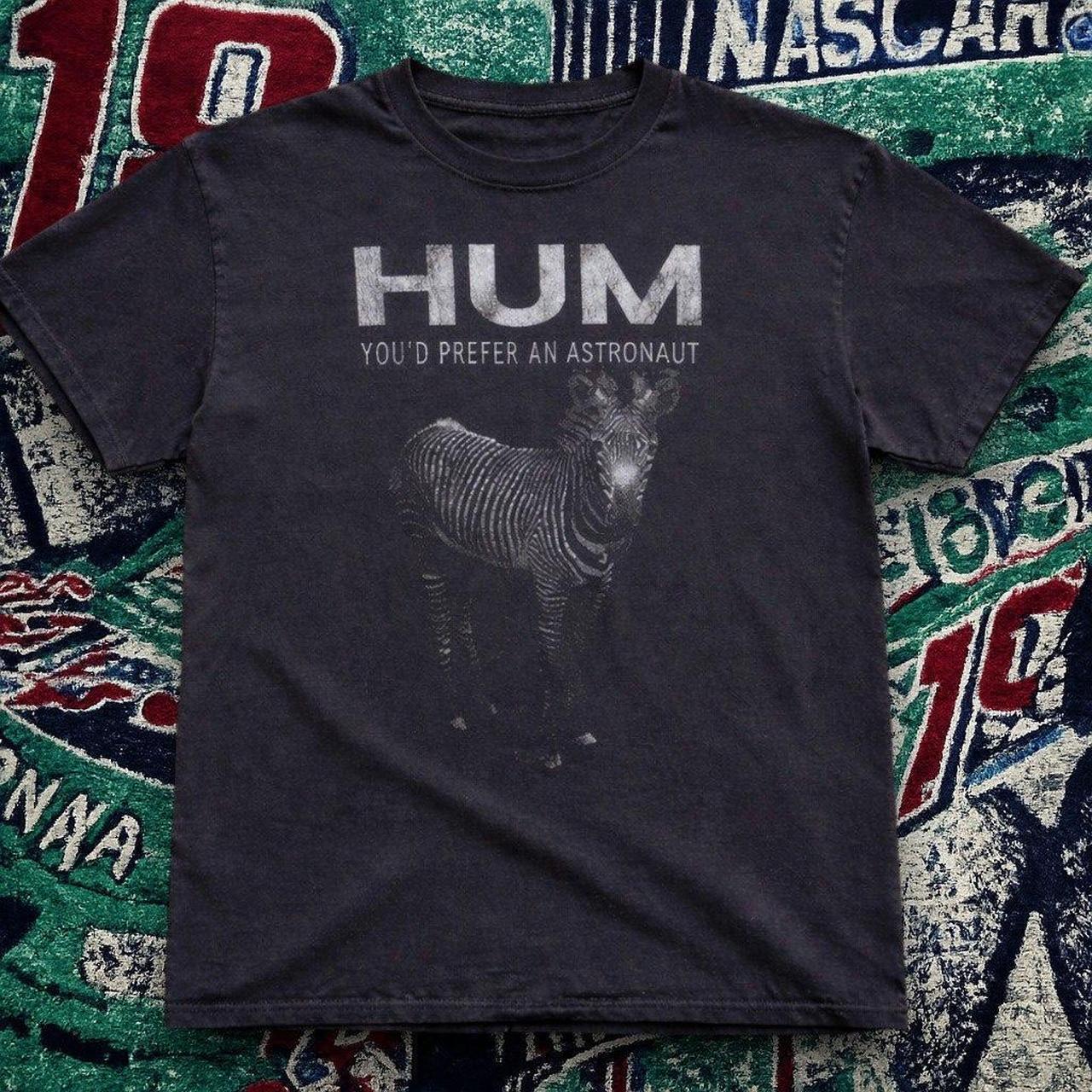 Y2k Grunge Hum Zebra Graphic Tee Faded Black Unisex
